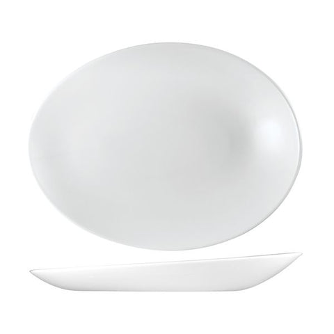 Oval Plate 346X263X50mm WHITE CHURCHILL Profile Orb