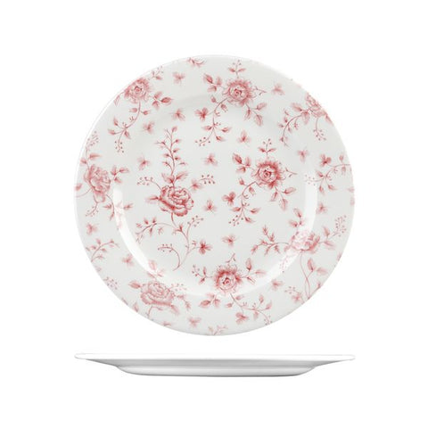 Round Plate 305mm CRANBERRY ROSE CHINTZ CHURCHILL Vintage Prints