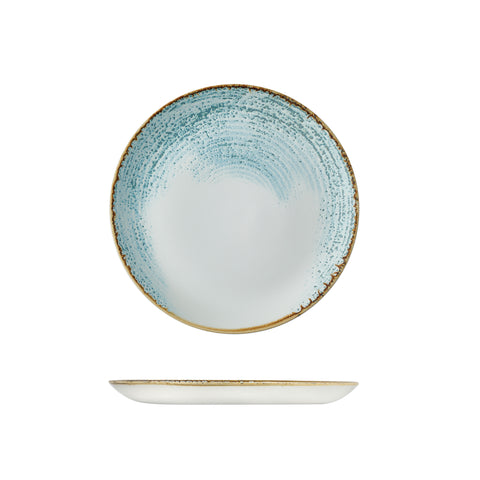 Round Plate Coupe 288mm AQUAMARINE CHURCHILL Homespun Accents