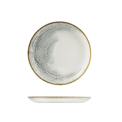 Round Plate Coupe 288mm JASPER GREY ACCENTS CHURCHILL Homespun Accents