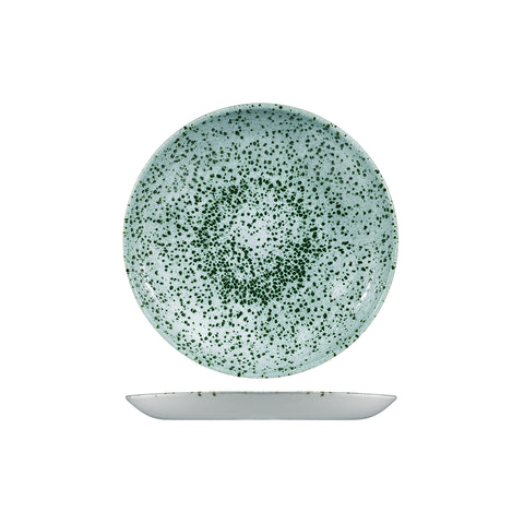 Round Coupe Plate 217mm MINERAL GREEN CHURCHILL Studio Prints Stone