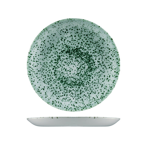 Round Coupe Plate 260mm MINERAL GREEN CHURCHILL Studio Prints Stone