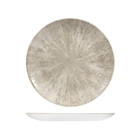 Round Coupe Plate 260mm AGATE GREY CHURCHILL Studio Prints Stone