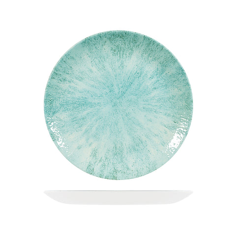 Round Coupe Plate 260mm AQUAMARINE CHURCHILL Studio Prints Stone