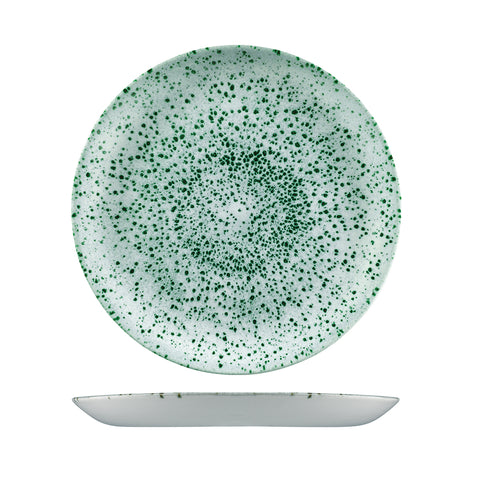 Round Coupe Plate 288mm MINERAL GREEN CHURCHILL Studio Prints Stone