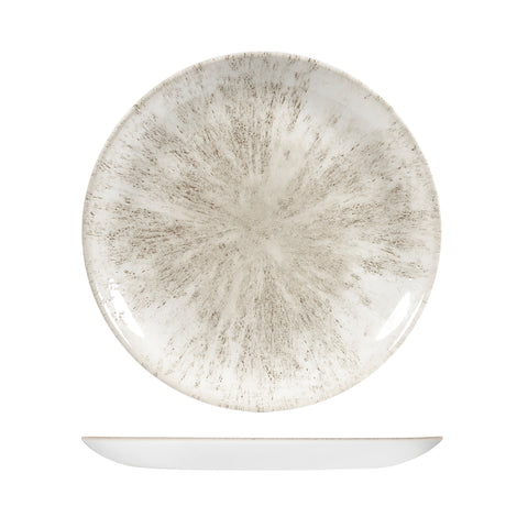 Round Coupe Plate 288mm AGATE GREY CHURCHILL Studio Prints Stone