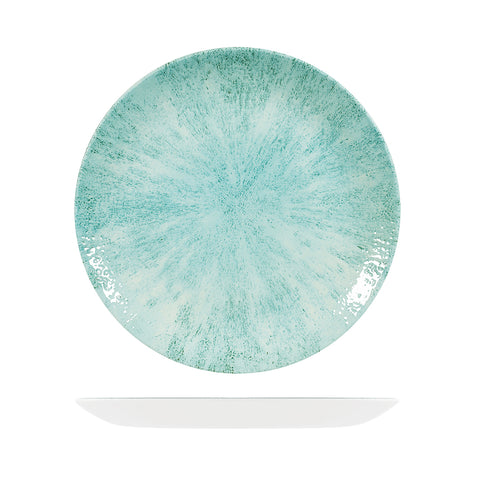 Round Coupe Plate 288mm AQUAMARINE CHURCHILL Studio Prints Stone