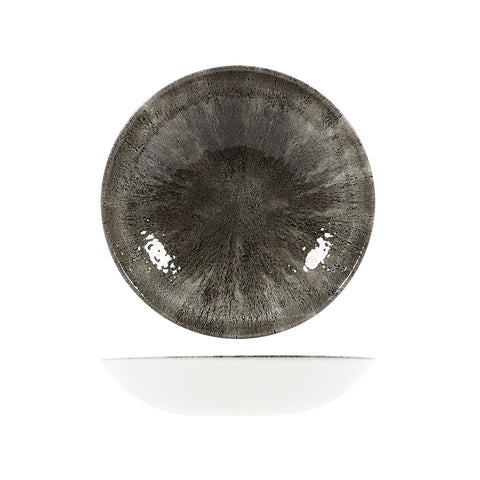 Round Coupe Bowl 248mm 1136ml QUARTZ BLACK CHURCHILL Studio Prints Stone