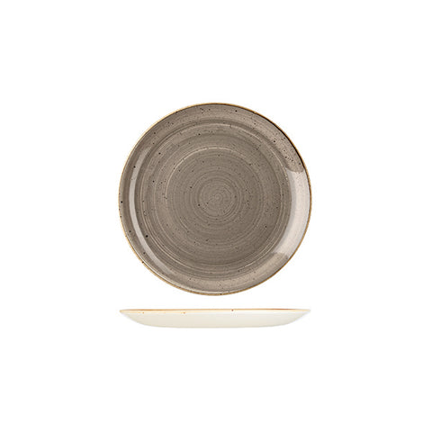 Round Coupe Plate 165mmPEPPERCORN GREY CHURCHILL Stonecast