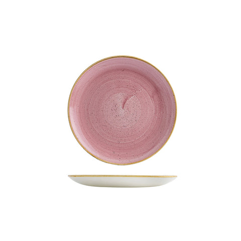 Round Coupe Plate 217mmPETAL PINK CHURCHILL Stonecast