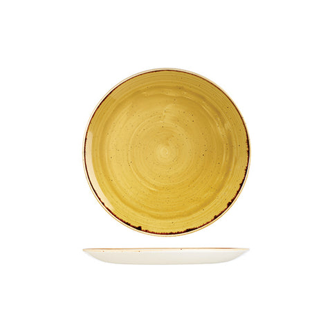 Round Coupe Plate 217mmMUSTARD CHURCHILL Stonecast