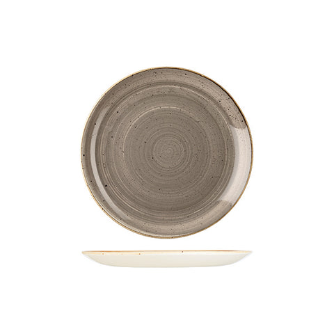 Round Coupe Plate 217mmPEPPERCORN GREY CHURCHILL Stonecast