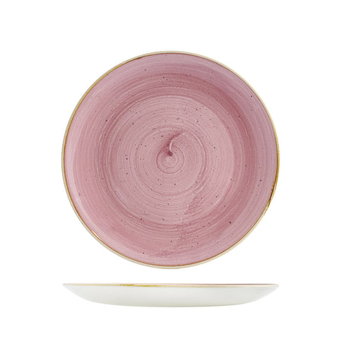 Round Coupe Plate 260mmPETAL PINK CHURCHILL Stonecast