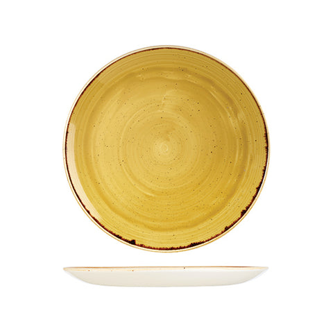 Round Coupe Plate 260mmMUSTARD CHURCHILL Stonecast