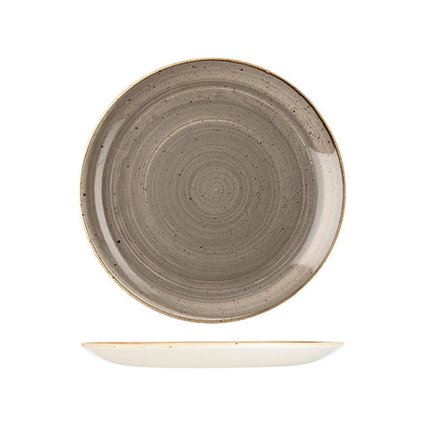 Round Coupe Plate 260mmPEPPERCORN GREY CHURCHILL Stonecast