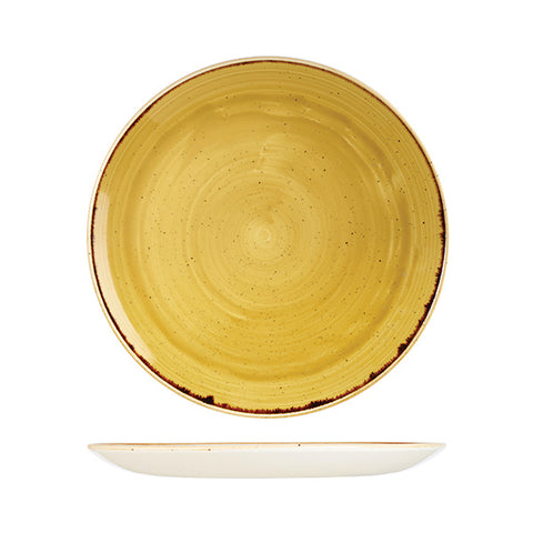 Round Coupe Plate 288mmMUSTARD CHURCHILL Stonecast