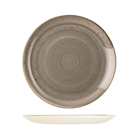 Round Coupe Plate 288mmPEPPERCORN GREY CHURCHILL Stonecast