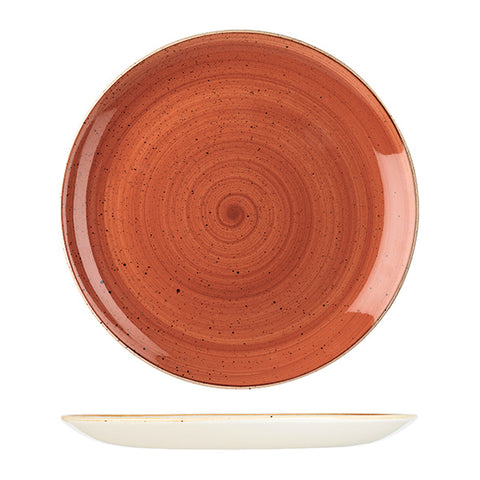 Round Coupe Plate 324mmSPICED ORANGE CHURCHILL Stonecast