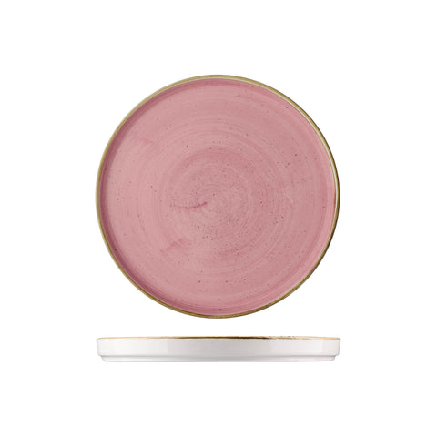 Round Walled Plate 260mmPETAL PINK CHURCHILL Stonecast