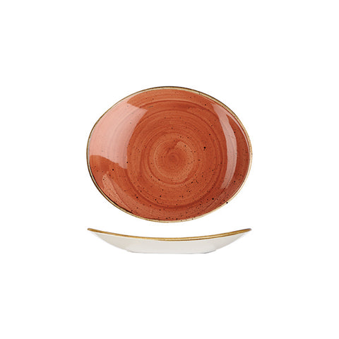 Oval Coupe Plate 192mm SPICED ORANGE CHURCHILL Stonecast