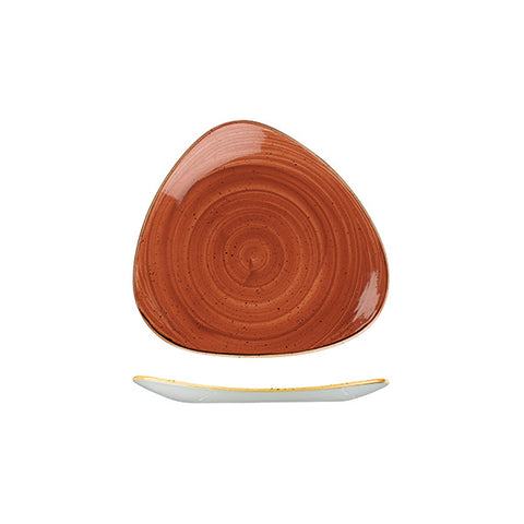 Triangular Plate 192mm SPICED ORANGE CHURCHILL Stonecast