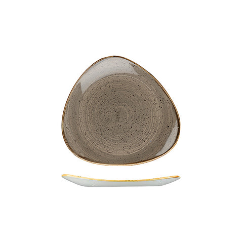 Triangular Plate 192mm PEPPERCORN GREY CHURCHILL Stonecast