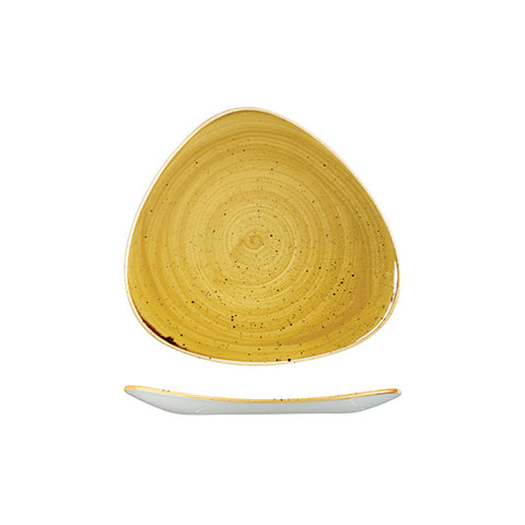 Triangular Plate 229mm MUSTARD CHURCHILL Stonecast