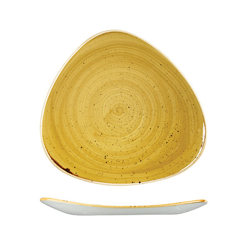 Triangular Plate 300mm MUSTARD CHURCHILL Stonecast