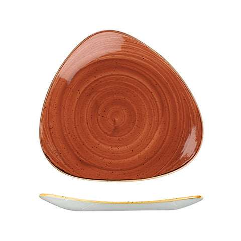 Triangular Plate 300mm SPICED ORANGE CHURCHILL Stonecast