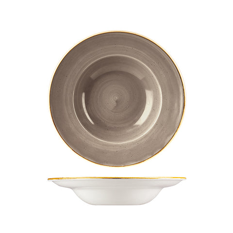 Wide Rim Bowl 240mm PEPPERCORN GREY CHURCHILL Stonecast