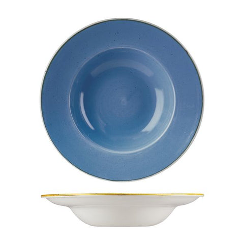 Wide Rim Bowl 280mmCORNFLOWER BLUE CHURCHILL Stonecast