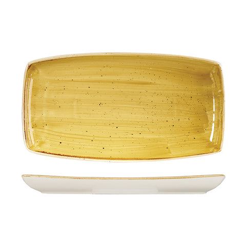 Oblong Plate 350X185mm MUSTARD CHURCHILL Stonecast