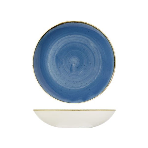 Round Coupe Bowl 248mm 1136ml CORNFLOWER BLUE CHURCHILL Stonecast