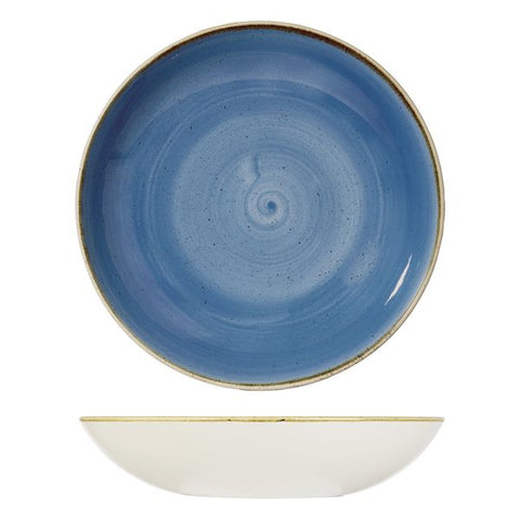 Round Coupe Bowl 310mm 2400ml CORNFLOWER BLUE CHURCHILL Stonecast