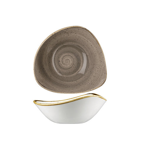 Triangular Bowl 185mm PEPPERCORN GREY CHURCHILL Stonecast