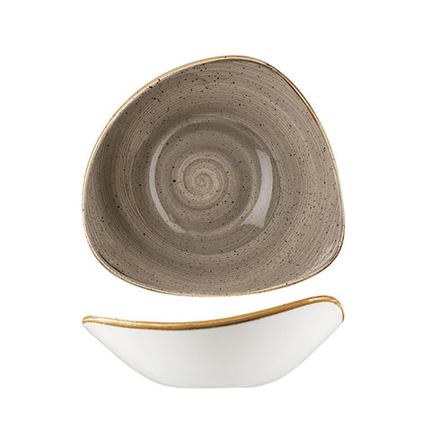 Triangular Bowl 230mm PEPPERCORN GREY CHURCHILL Stonecast