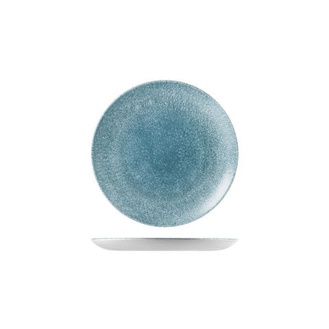 Round Coupe Plate 165mm TOPAZ BLUE CHURCHILL Studio Prints Raku