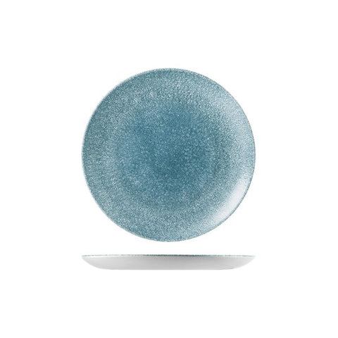 Round Coupe Plate 217mm TOPAZ BLUE CHURCHILL Studio Prints Raku