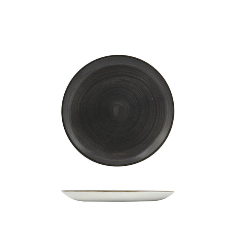 Round Plate Coupe 260mm RAW BLACK CHURCHILL Stonecast Vellum