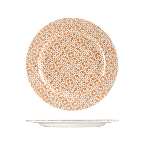 Round Plate 276mm Orange ORANGE CHURCHILL Moresque