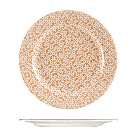 Round Plate 305mm Orange ORANGE CHURCHILL Moresque