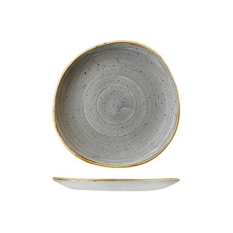 Organic Round Plate 210mm PEPPERCORN GREY CHURCHILL Stonecast Trace