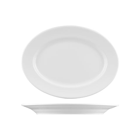 Oval Wide Rim Platter 290mm WHITE FORTESSA Ilona 