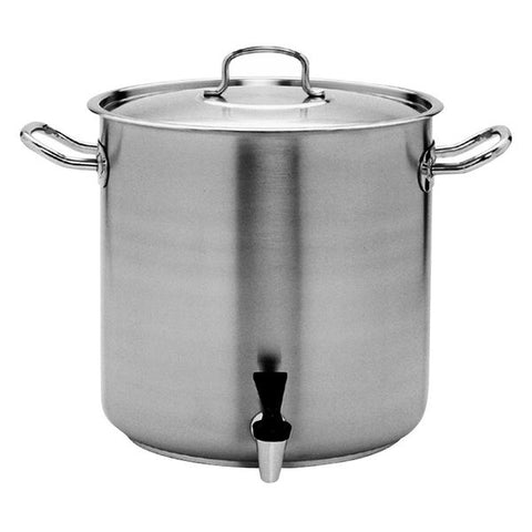 Stockpot 18/10 with Cover & Tap 450x450mm /72.0Lt PUJADAS Inox Pro